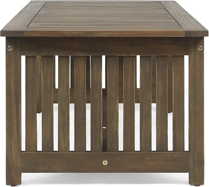 Christopher Knight Home Grace Outdoor Acacia Wood Coffee Table, Gray Finish