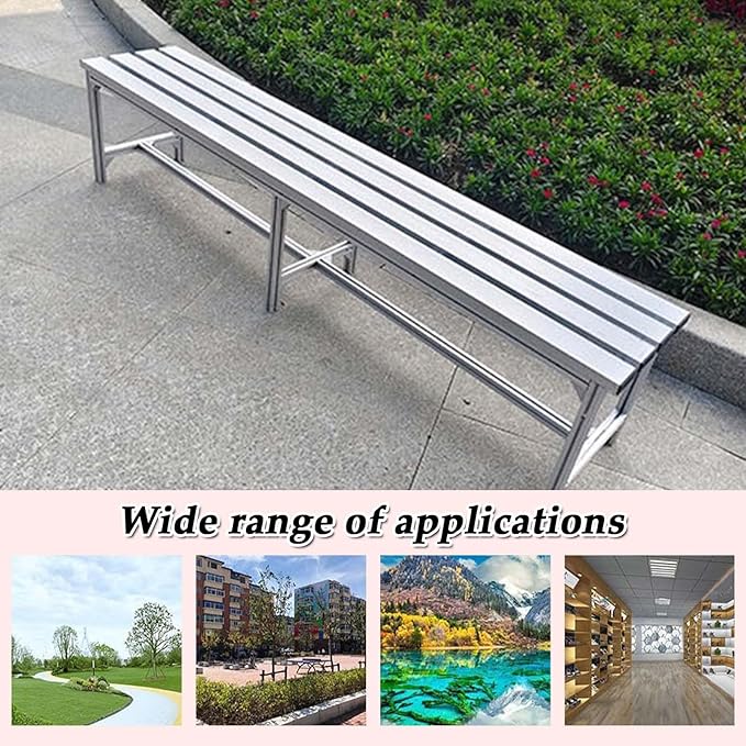 Outdoor Benches Weatherproof Porch Benches Outdoor Made of Aluminum Alloy Metal Garden Bench 2-Seater for Porch Patio Garden Lawn Balcony Backyard(120x36x45cm)