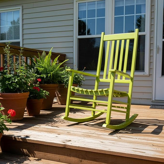 Shine Company Vermont Porch Rockers – Lime (Set of 2)
