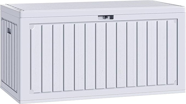 YITAHOME 90 Gallon Large Deck Box, Double-Wall Resin Outdoor Storage Boxes, Deck Storage for Patio Furniture, Cushions - Photo 1