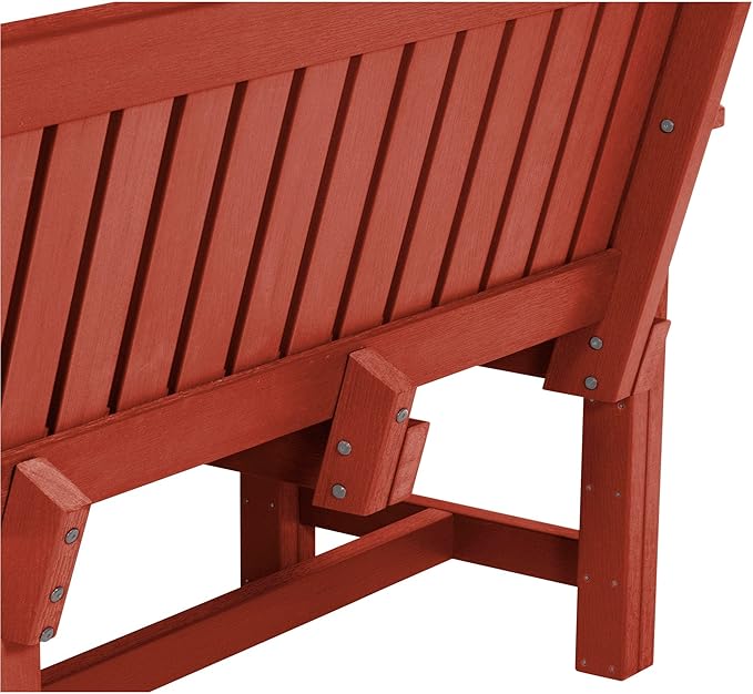 Sequoia Professional Commercial Grade Exeter Garden Bench, 6ft, Rustic Red