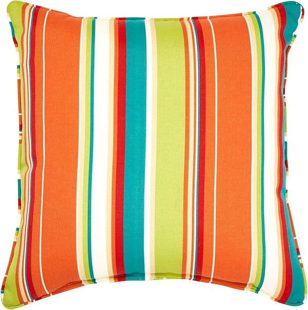 BrylaneHome 20" Square Throw Pillow - Patio & Outdoor - Water, Stain & Fade Resistant - Covert Breeze - Photo 1