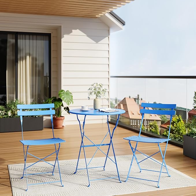 CABIHOME Outdoor Metal Sculpture Garden Chair, Decorative & Functional Resting Seating, Iron Construction, 37.4x7.09x24.8 Inch Outdoor Table and Chair Set for Patio, Garden, Balcony, Yard