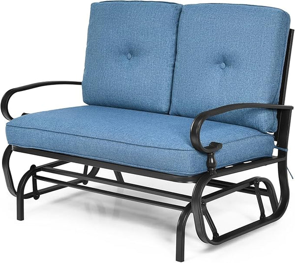 Tangkula Outdoor Swing Glider Chair, Patio Glider Bench for 2 Persons - Photo 1