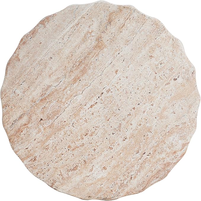 Outdoor Side Table Faux Marble End Table Faux Stone Side Tables Travertine Small Coffee Tables for Indoor Outdoor, Garden Stool Plant Stand for Porch, Backyard Patio, Barrel