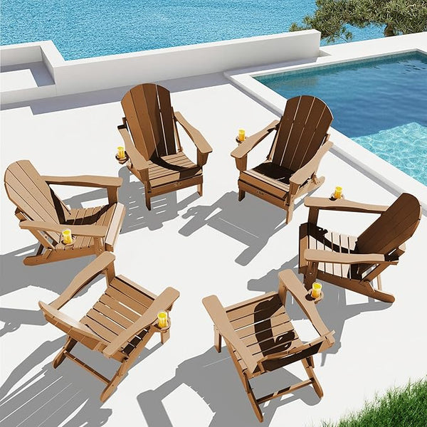 SERWALL Folding Adirondack Chair Set of 6 - Photo 1