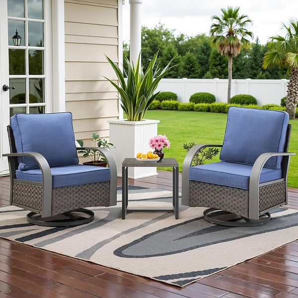 Belord Outdoor Swivel Rocker Patio Chairs Set of 2 - Photo 1