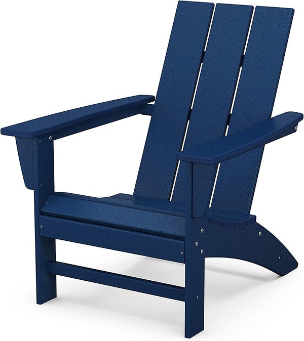 POLYWOOD Modern Adirondack Chair – All-Weather Outdoor Lawn Adirondack Chairs – HDPE - Photo 1