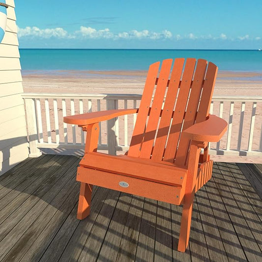 Cape Folding and Reclining Adirondack Chair, Standard, Citrus Orange