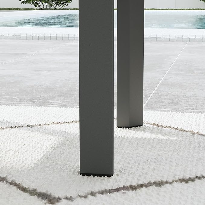 Homestyles Grayton Outdoor Aluminum Coffee Table, Gray