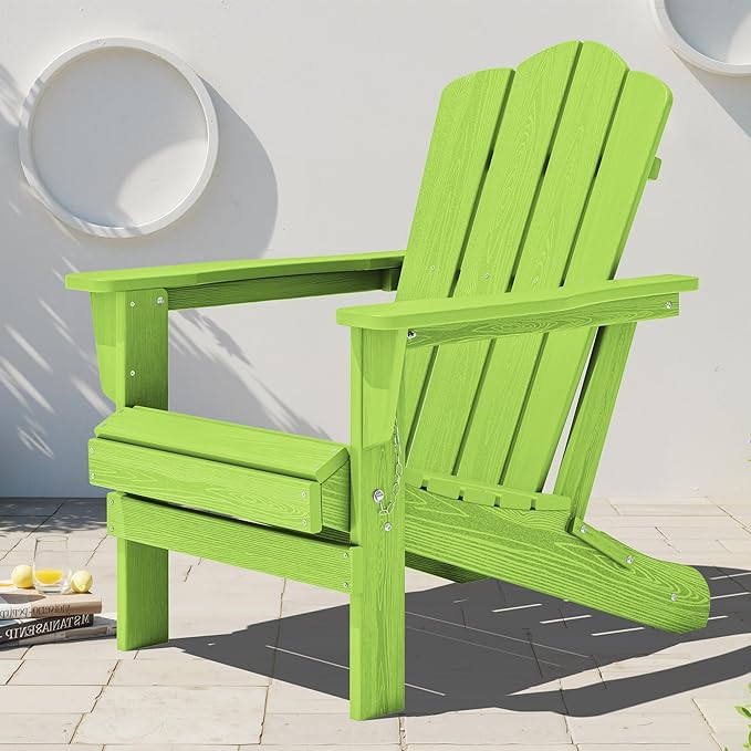 KINGYES Folding HDPE Adirondack Chairs