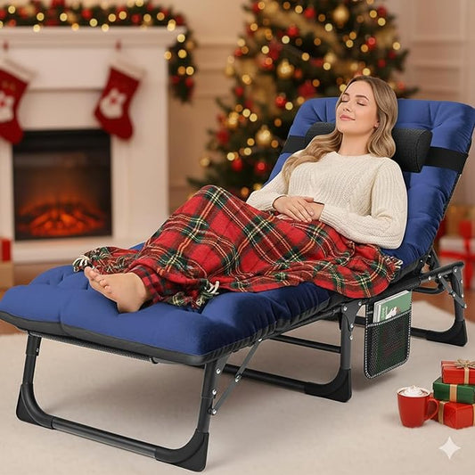 ABORON 2PK Heavy Duty Tanning Chair, 5-Gear Outdoor Folding Chaise Lounge Chair with Cushion, Portable Beach Lounge Chair for Outdoor Sunbathing, Patio, Pool, Lawn, Deck, Poolside