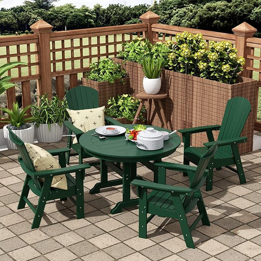 WO WESTIN OUTDOOR HDPE Altura Adirondack Dining Chair,Dark Green