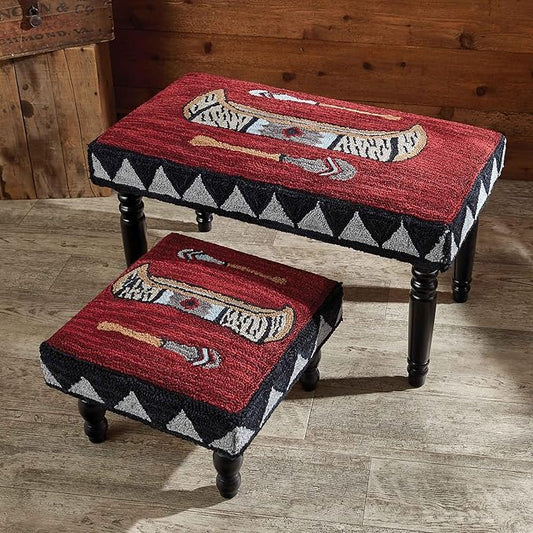 Park Designs Wilderness Canoe Hooked Stool