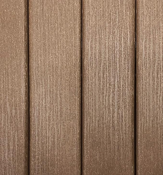 DuraWeather Poly® Adirondack Porch Rocker - Mahogany (Wood Grain) on White