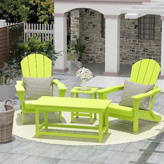 WO WESTIN OUTDOOR HDPE Laguna Outdoor Poly Adirondack Coffee Table, Lime