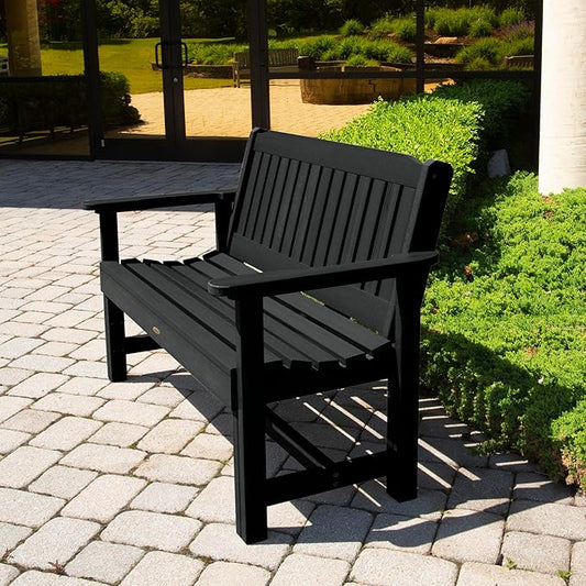 Sequoia Professional CM-BENSQ42-BKE Commercial Grade Exeter 4 Foot Garden Bench, Black