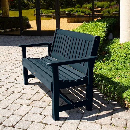 Sequoia Professional Commercial Grade Exeter Garden Bench, 4ft, Federal Blue