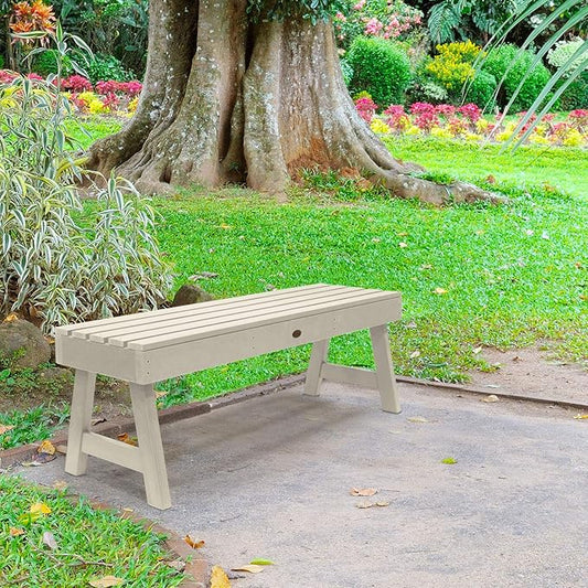 Highwood Weatherly Backless Bench, 4-Feet, Whitewash
