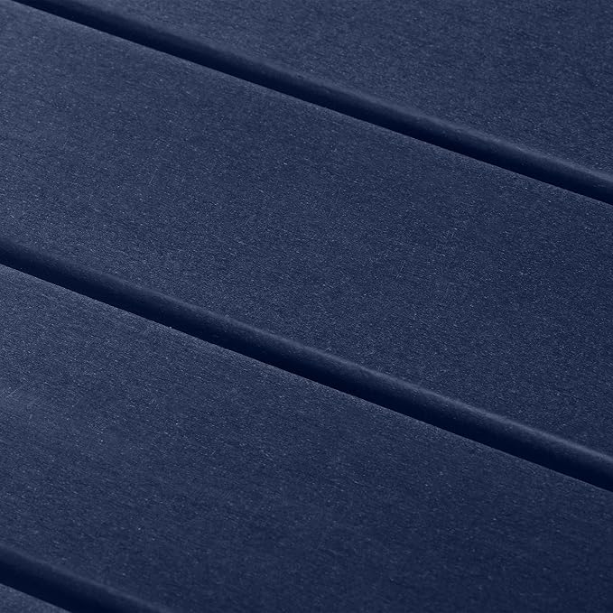 WestinTrends Avalon Modern Low Outdoor Patio Square HDPE Coffee Table, Navy Blue