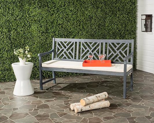 Safavieh PAT6738A Outdoor Collection Bradbury 3 Seat Bench