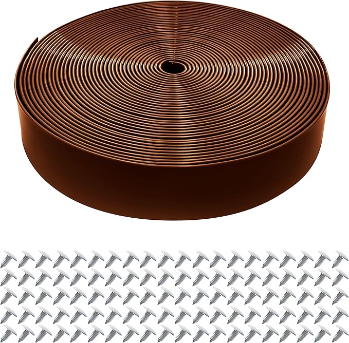 Vinyl Straps for Patio Chair Repair Kit 2'' Wide 50 Ft Long Replacement Straps + 50 Free Rivets for Outdoor Lawn Furniture Chaise Lounge Repair (Brown)