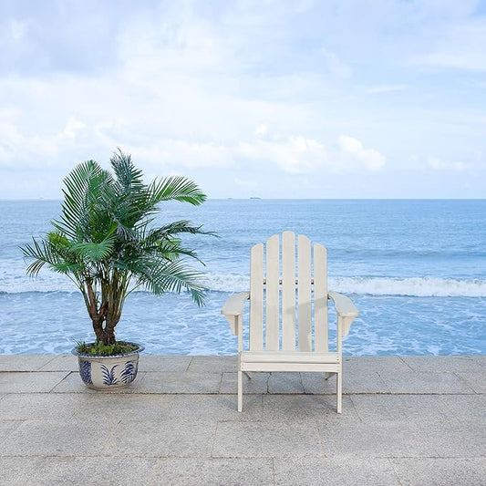 Safavieh Outdoor Topher White Wash Classic Adirondack Chair