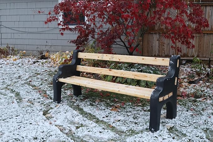 DIY Bench Ends Kit – Build Your Own Outdoor or Patio Bench – Fits Standard 2x4s, Hardware Not Included – Made in USA by Confer Plastics (Black)