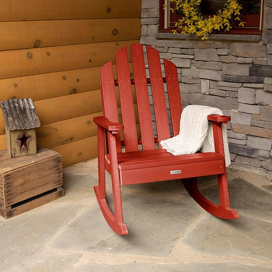 Highwood Classic Westport Garden Rocking Chair, Rustic Red