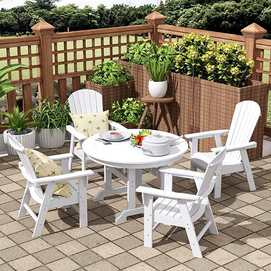 WO WESTIN OUTDOOR HDPE Altura Adirondack Dining Chair,White
