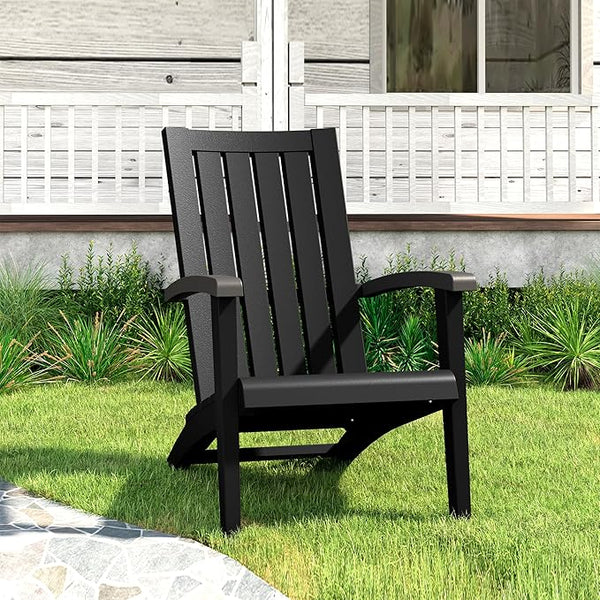 NUNU LAB Outdoor Adirondack Chairs, Plastic Adirondack Chair with Cup Holder, Weather Resistant Patio Chairs - Photo 1