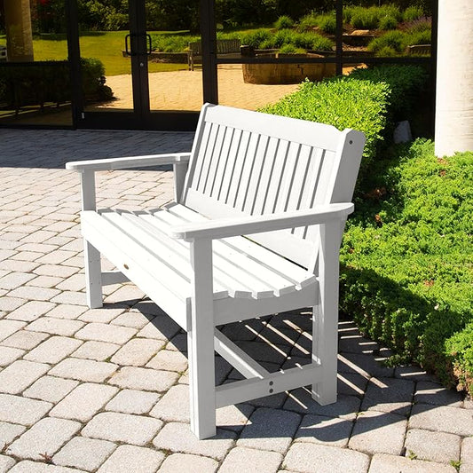 Sequoia Professional CM-BENSQ42-WHE Commercial Grade Exeter 4 Foot Garden Bench, White