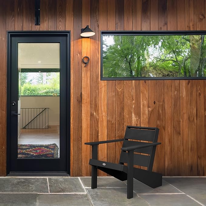 Haven Modern Adirondack Chair, Black Sand