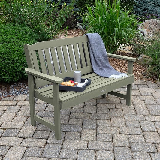 highwood Lehigh Garden Bench, 4 Feet, Eucalyptus