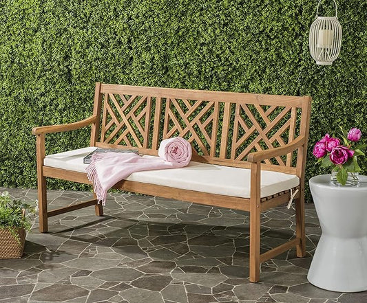 Safavieh PAT6738A Outdoor Collection Bradbury 3 Seat Bench
