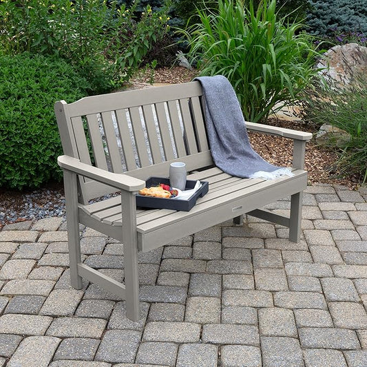 highwood Lehigh Garden Bench, 4 Feet, Harbor Gray
