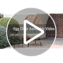 2 pcs Oversized Wicker Egg Chair Outdoor Indoor - Rattan Patio Egg Lounge Chairs with Cushion 500lbs Capacity for Living Room, Balcony, Backyard