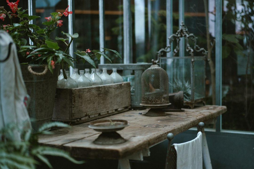 How to Style an Outdoor Rustic End Table on a Small Deck Without Clutter