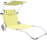 Beach Chair with Canopy Shade, Foldable, Easy to Move, Good Load Bearing, Fabric, Sun Chairs Loungers, for Patio, Beach - Photo 1