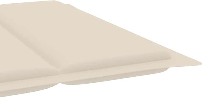 Cushioned Sun Lounger, Solid Acacia Wood, Adult Foldable Outdoor Chaise Lounge Chair, Cream Finish, 21.7 x 72.4 x 25.2 in for Patio Garden Lounge Chairs