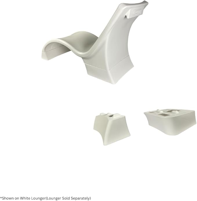 Global Pool Products Lounger Deep Water Kit - Chaise Lounge Chairs Extension - in Pool Elevated Lounger Kit - White GPP-LF-DW-W