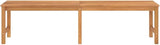 Solid Teak Wood Outdoor Garden Bench 70.9 Inch Long Brown Rectangular Stained Finish Durable Patio Furniture for - Photo 5