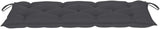 Garden Bench 47" Acacia Wood Outdoor Seating for Two with Anthracite Cushion Rustic Brown Oil Finish Patio Porch - Photo 6