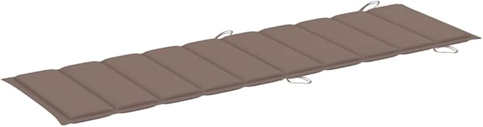 Sun Lounger Taupe Solid Acacia Wood Standard Foldable Outdoor Chaise Lounge Chaise Lounge for Outside Poolside - Photo 8