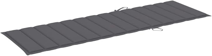 Solid Acacia Wood Gray Sunlounger 78.7x26.8x34 in with Adjustable Backrest & Wheels - Photo 2
