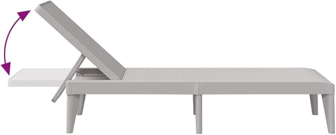 Outdoor Sun Lounger, Foldable Patio Recliner with Adjustable Backrest - Photo 7