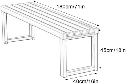Patio Bench, Metal Steel Outdoor Bench, Weatherproof Metal Bench, for Garden, Patio, Porch, Entryway, 660 Lb Capacity(Pink,180cm/71in)