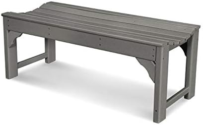 POLYWOOD® Traditional Garden Bench, Slate Grey