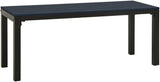 Garden Bench Black Steel Patio Bench Vintage-Style Rectangular for Relaxing Outdoors in Garden - Photo 3