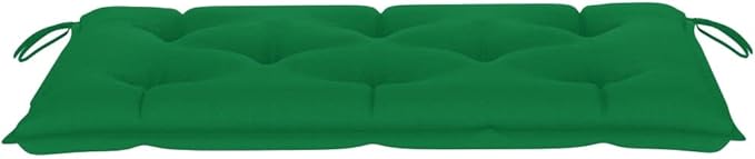 Solid Teak Wood Garden Bench with Plush Cushion 44.1 x 17.7 Inch Outdoor Bench for Patio Garden Terrace Two Seater Durable Weather Resistant